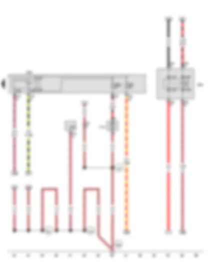 Wiring Diagram  VW JETTA 2010 - Secondary air pump relay - Terminal 50 voltage supply relay - Secondary air pump motor