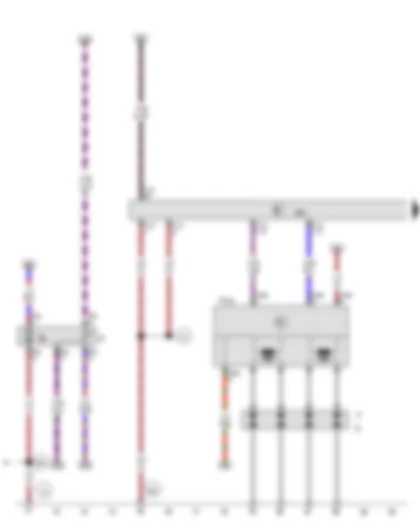 Wiring Diagram  VW JETTA 2010 - Fuel gauge sender - Fuel system pressurisation pump - Engine control unit - Ignition transformer - Spark plug connector - Spark plugs