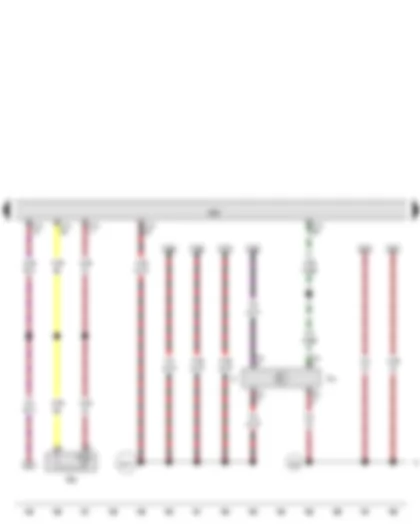 Wiring Diagram  VW JETTA 2010 - Brake light switch - Brake pedal switch - Radiator outlet coolant temperature sender - Engine control unit