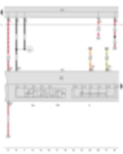 Wiring Diagram  VW JETTA 2010 - Onboard supply control unit - Steering column electronics control unit