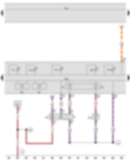 Wiring Diagram  VW JETTA 2010 - Fuel gauge sender - Fuel gauge - Coolant temperature gauge - Fuel system pressurisation pump - Speedometer - Cruise control system warning lamp