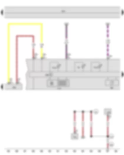 Wiring Diagram  VW JETTA 2010 - Speedometer - Control unit in dash panel insert - Onboard supply control unit - Data bus diagnostic interface