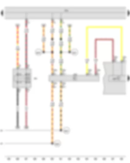 Wiring Diagram  VW JETTA 2010 - Control unit in dash panel insert - Onboard supply control unit - Data bus diagnostic interface