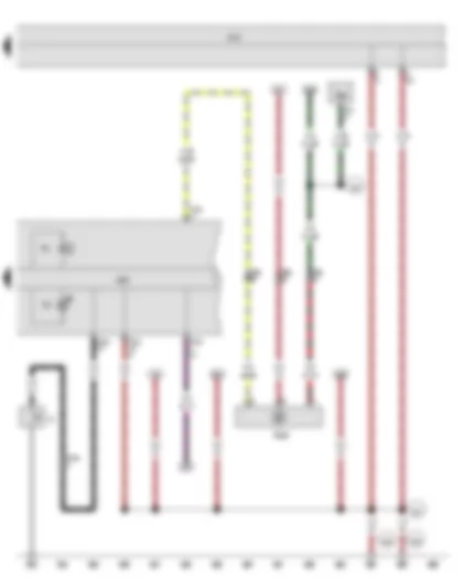 Wiring Diagram  VW JETTA 2010 - Oil pressure switch - Oil level and oil temperature sender - Control unit in dash panel insert - Onboard supply control unit