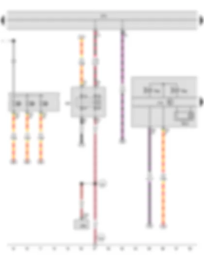 Wiring Diagram  VW JETTA 2010 - Gearbox hydraulic pressure sender - Mechatronic unit for dual clutch gearbox - Solenoid valve 1 - Solenoid valve 2