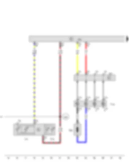 Wiring Diagram  VW JETTA 2010 - Airbag coil connector and return ring with slip ring - Airbag control unit - Front passenger side airbag deactivated warning lamp - Driver side airbag igniter