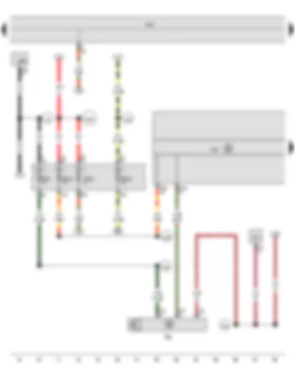 Wiring Diagram  VW JETTA 2010 - High-pressure sender - Air conditioning system control unit - Onboard supply control unit