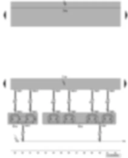 Wiring Diagram  VW JETTA 2010 - Driver seat lumbar support adjustment switch - driver seat adjustment operating unit - seat and steering column adjustment control unit with memory