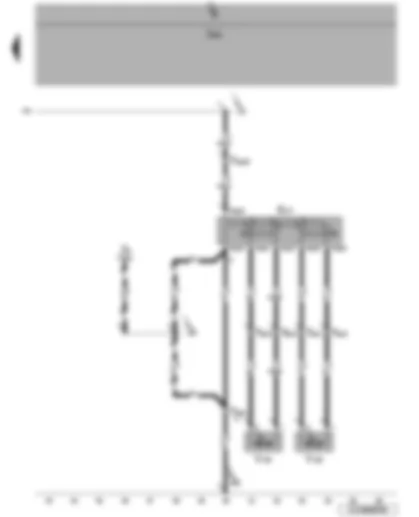 Wiring Diagram  VW JETTA 2010 - Front passenger seat lumbar support adjustment switch - onboard supply control unit - front passenger seat lumbar support longitudinal adjustment motor - front passenger seat lumbar support height adjustment motor