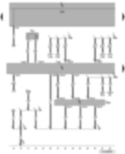 Wiring Diagram  VW JETTA 2010 - Parking aid control unit - parking aid button - rear parking aid warning buzzer