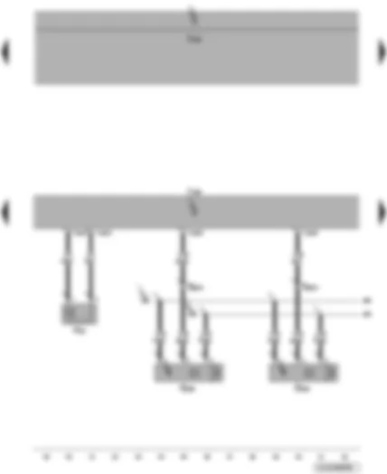 Wiring Diagram  VW JETTA 2010 - Front left parking aid sender - front left inner parking aid sensor - front parking aid warning buzzer - parking aid control unit