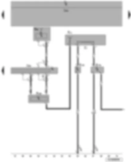 Wiring Diagram  VW JETTA 2010 - Control unit with display for radio and navigation system - onboard supply control unit - aerial - navigation system aerial - right aerial module - frequency modulation (FM) frequency filter in negative wire - frequency modulation (FM) frequency filter in positive wire