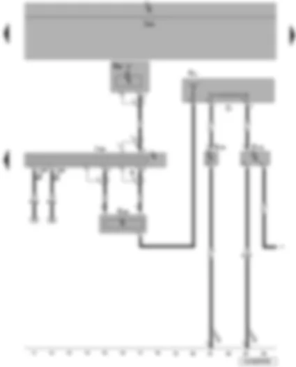 Wiring Diagram  VW JETTA 2010 - Control unit with display for radio and navigation system - radio - aerial - navigation system - right aerial module - frequency modulation (FM) frequency filter - frequency modulation (FM) frequency filter in positive wire - heated rear window