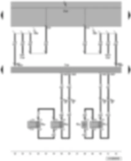 Wiring Diagram  VW JETTA 2010 - Control unit with display for radio and navigation system - rear right loudspeaker - front right loudspeaker