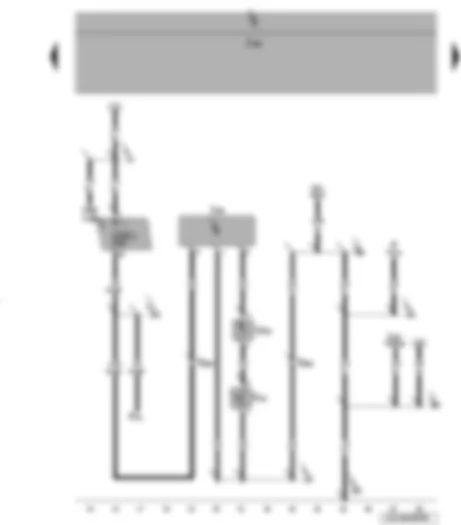 Wiring Diagram  VW JETTA 2010 - Onboard supply control unit - steering column electronics control unit - garage door operation control unit - terminal 50 voltage supply relay - front interior light - driver side illuminated vanity mirror