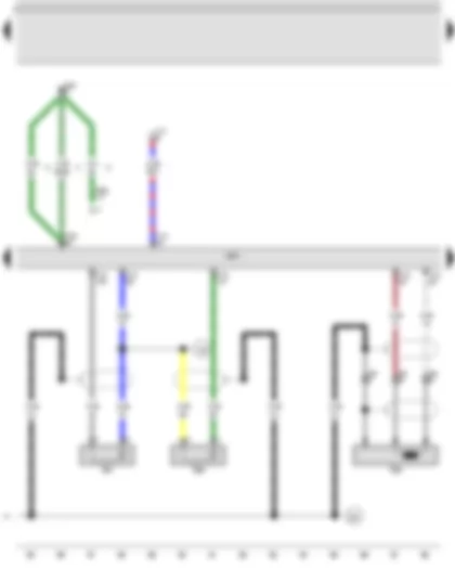 Wiring Diagram  VW JETTA 2006 - Engine speed sender - Knock sensor 1 - Knock sensor 2 - Motronic control unit