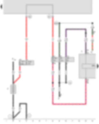 Wiring Diagram  VW JETTA 2007 - Battery - Control unit in dash panel insert - Dash panel insert