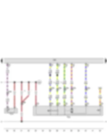 Wiring Diagram  VW JETTA 2007 - Driver side central locking lock unit - Convenience system central control unit - Central locking SAFELOCK function warning lamp