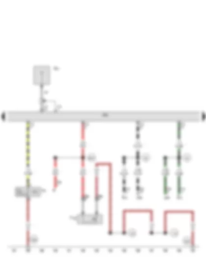 Wiring Diagram  VW JETTA 2007 - Anti-theft alarm and vermin repellent system contact switch - Anti-theft alarm system horn - Convenience system central control unit - Central locking and anti-theft alarm system aerial