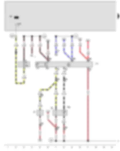 Wiring Diagram  VW JETTA 2007 - Heated driver seat regulator - Driver seat temperature sensor - Heated driver seat control unit - Heated seat cushion for driver seat - Heated backrest for driver seat