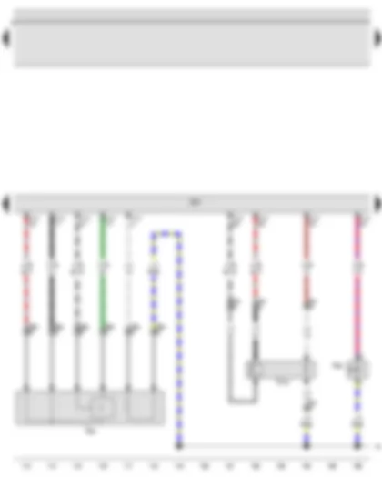 Wiring Diagram  VW JETTA 2009 - Lambda probe - Lambda probe after catalytic converter - Motronic control unit - Activated charcoal filter solenoid valve 1