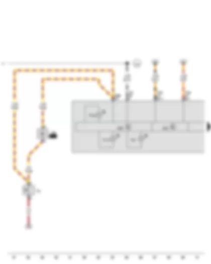 Wiring Diagram  VW JETTA 2009 - Handbrake warning switch - Control unit in dash panel insert - Data bus diagnostic interface - ABS warning lamp - Brake system warning lamp - ESP and TCS warning lamp