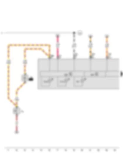 Wiring Diagram  VW JETTA 2010 - Handbrake warning switch - Control unit in dash panel insert - Data bus diagnostic interface - ABS warning lamp - Brake system warning lamp - ESP and TCS warning lamp