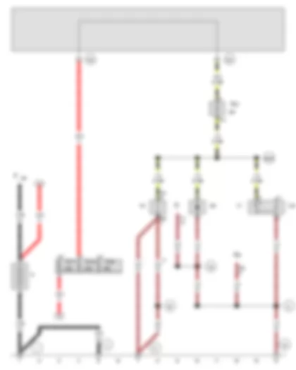 Wiring Diagram  VW JETTA 2009 - Battery - Blocking diode - Cigarette lighter - 12 V socket