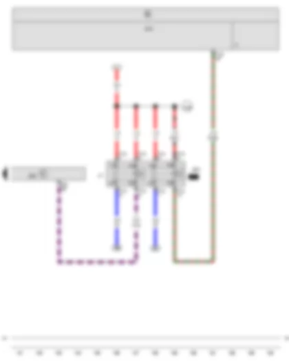 Wiring Diagram  VW JETTA 2015 - Fuel pump relay - Onboard supply control unit - Engine control unit - Fuel supply relay