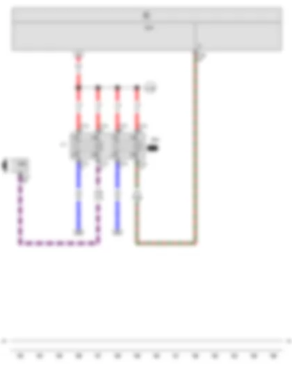 Wiring Diagram  VW JETTA 2014 - Fuel pump relay - Motronic control unit - Onboard supply control unit - Fuel supply relay