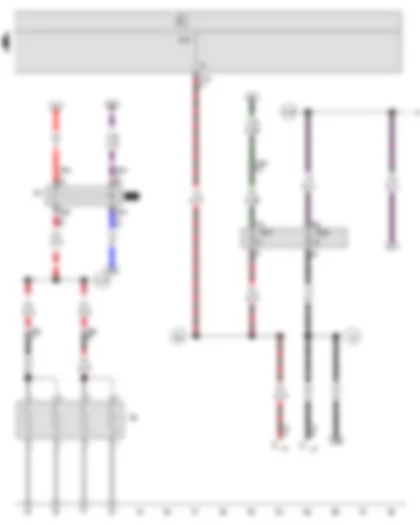 Wiring Diagram  VW JETTA 2015 - Glow plug relay - Onboard supply control unit - Engine glow plug
