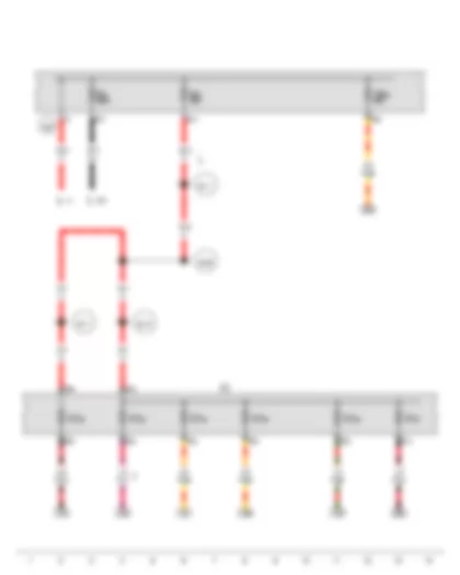 Wiring Diagram  VW JETTA 2014 - Battery - Fuse 1 in fuse holder A - Fuse 4 in fuse holder A - Fuse 25 on fuse holder B - Fuse holder C