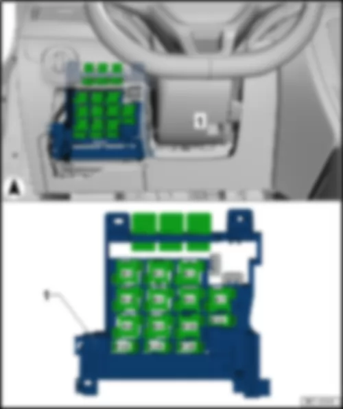 VW JETTA 2014 Fitting locations and relay assignment: relay carrier under dash panel
