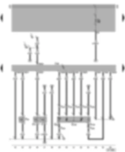 Wiring Diagram  VW LT 1997 - Diesel direct injection system control unit - pedal switch - fuel temperature sender - modulating piston movement sender - metering adjuster