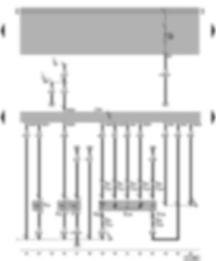 Wiring Diagram  VW LT 1997 - Diesel direct injection system control unit - pedal switch - fuel temperature sender - modulating piston movement sender - metering adjuster