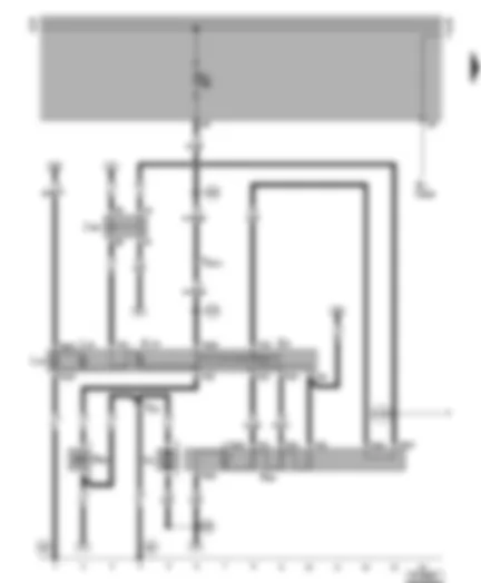 Wiring Diagram  VW LT 1997 - Fresh air blower - fresh and recirculating air flap two-way valve