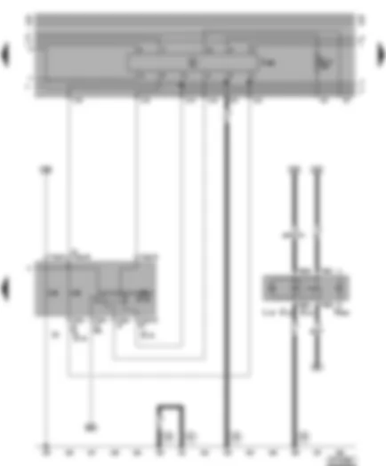 Wiring Diagram  VW LT 1997 - Horn plate - intermittent wiper switch - rear fog light switch