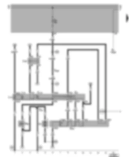Wiring Diagram  VW LT 1999 - Fresh air blower - fresh and recirculating air flap two-way valve