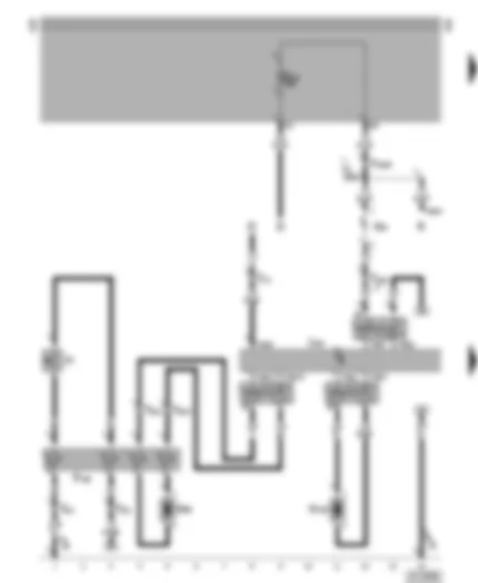 Wiring Diagram  VW LT 1997 - Airbag control unit - airbag warning lamp - airbag/belt tensioner igniter - driver
