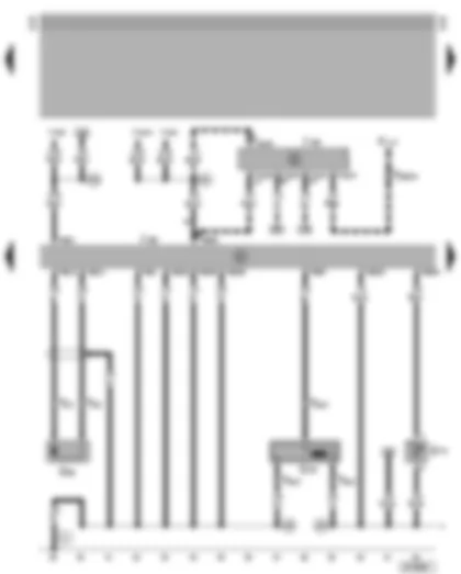 Электросхемa  VW LT 2001 - Блок управления системы впрыска дизельного двигателя - датчик числа оборотов двигателя - датчик хода иглы форсунки - датчик температуры во впускном коллекторе - блок управления иммобилайзера - диагностический разъём