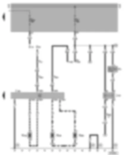 Wiring Diagram  VW LT 1999 - Airbag control unit - airbag belt tensioner igniter - front passenger