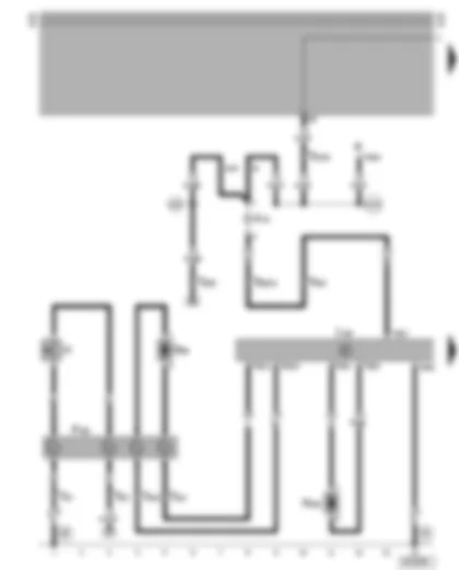 Wiring Diagram  VW LT 1999 - Airbag control unit - airbag warning lamp - airbag/belt tensioner igniter - driver