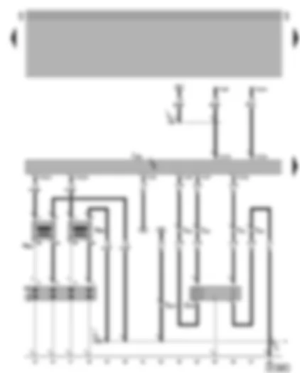 Wiring Diagram  VW LT 1997 - Motronic control unit - ignition system - lambda probe - self-diagnosis connection