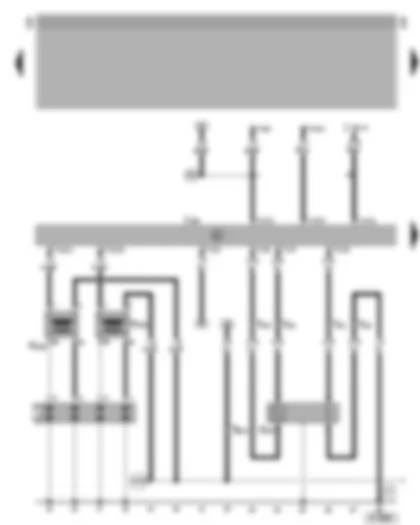Wiring Diagram  VW LT 1999 - Motronic control unit - ignition system - lambda probe - self-diagnosis connection