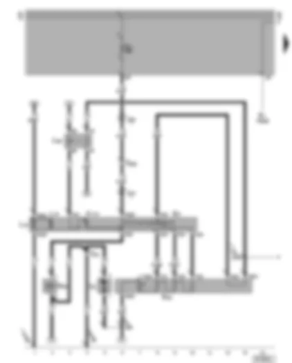 Wiring Diagram  VW LT 1999 - Fresh air blower - fresh and recirculating air flap two-way valve