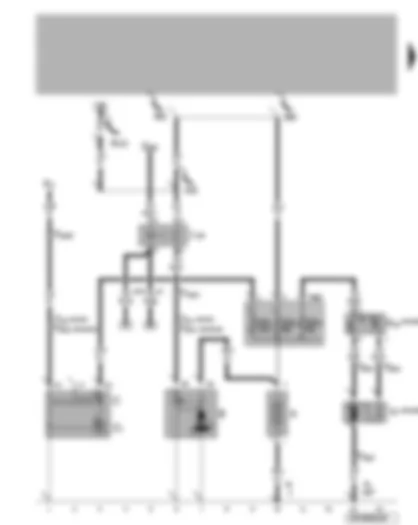 Wiring Diagram  VW LUPO 1999 - Battery - starter - alternator - radiator fan - starter inhibitor relay