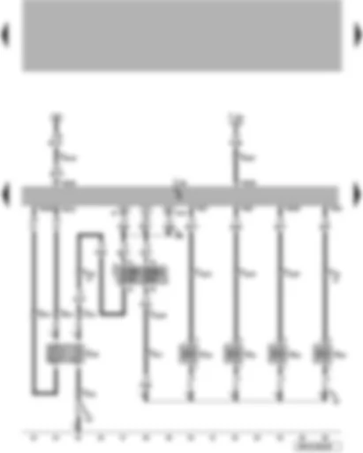 Wiring Diagram  VW LUPO 2001 - Motronic control unit - injectors - Lambda probe