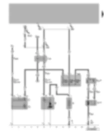 Wiring Diagram  VW LUPO 2000 - Battery - starter - alternator - radiator fan - starter inhibitor relay