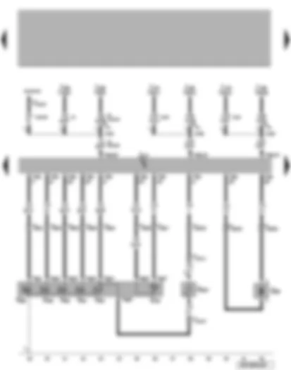 Электросхемa  VW LUPO 2000 - Блок управления АКП - электромагнитные клапаны - балластное сопротивление электромагнитного клапана - датчик скорости движения