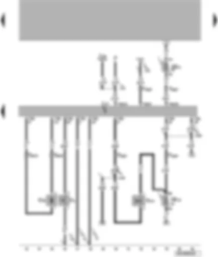 Электросхемa  VW LUPO 2000 - Блок управления АКП - датчик числа оборотов КП - электромагнит блокировки селектора - выключатель режима интенсивного разгона (Kick-Down)